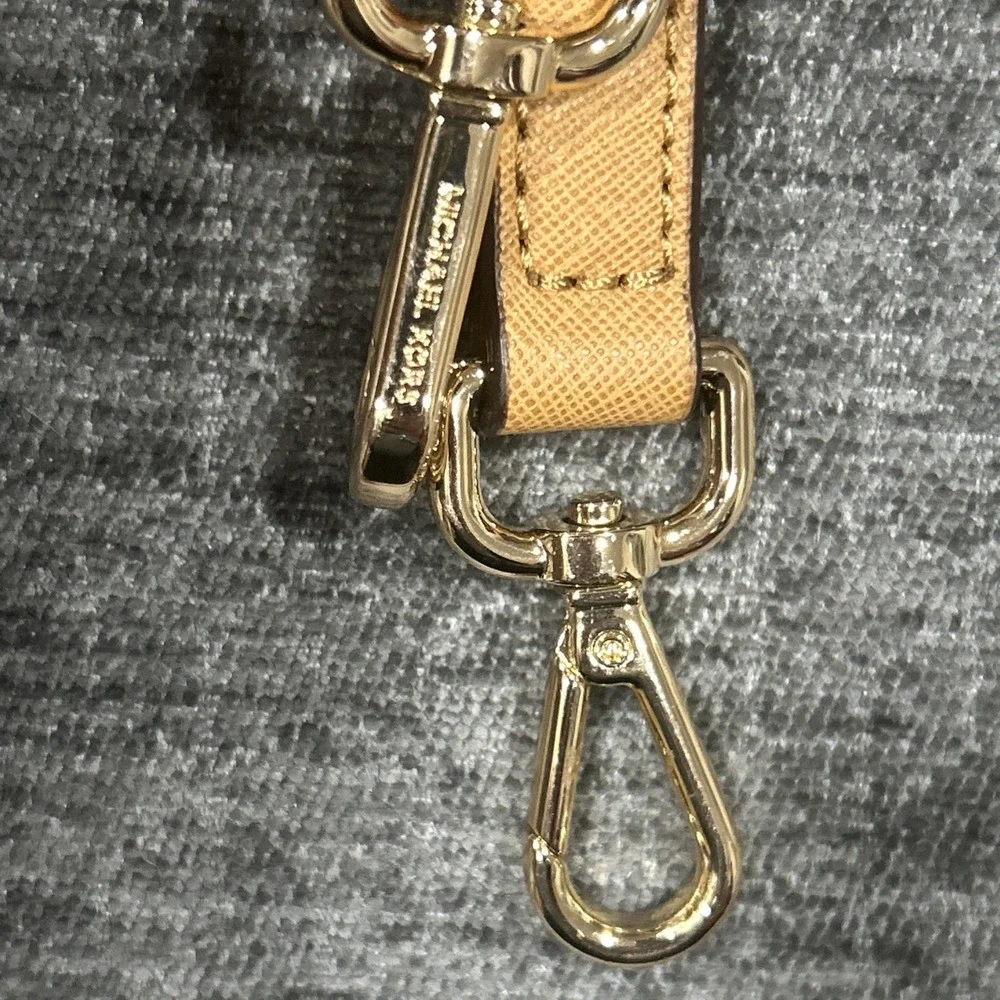 Michael Kors Tan Brown Replacement Crossbody Strap Gold Hardware Saffiano Purse - Picture 4 of 7